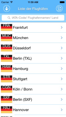 Flughafen DE Airport  iPlane Fluginformationenのおすすめ画像4