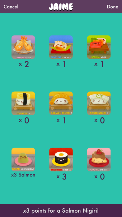 Screenshot #1 pour Sushi Go! Score Calculator