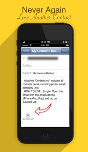 My Contacts Backup Tool - Transfer your address book to new iOS,Android,Windows devices screenshot #2 for iPhone