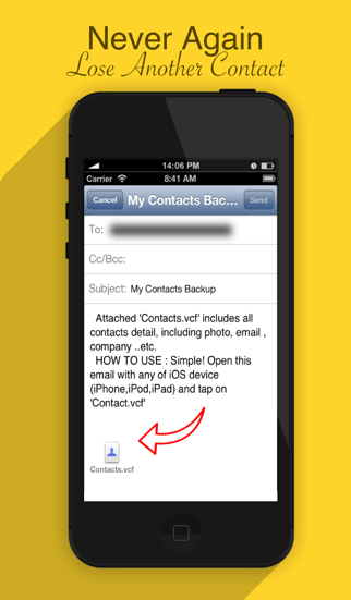 Screenshot #2 pour My Contacts Backup Tool - Transfer your address book to new iOS,Android,Windows devices