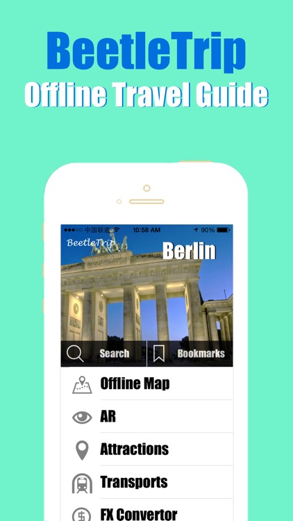 Berlin travel guide and offline city map, Beetletrip Augmented Reality Germany bahn Metro Train and Walks