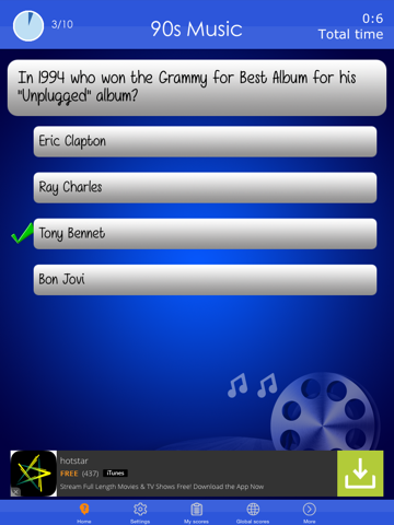 Screenshot #6 pour Arts Master Quiz - Movies, Music, Arts and Literature Trivia