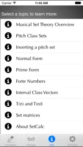 Post-Tonal Theory Calculator screenshot #3 for iPhone