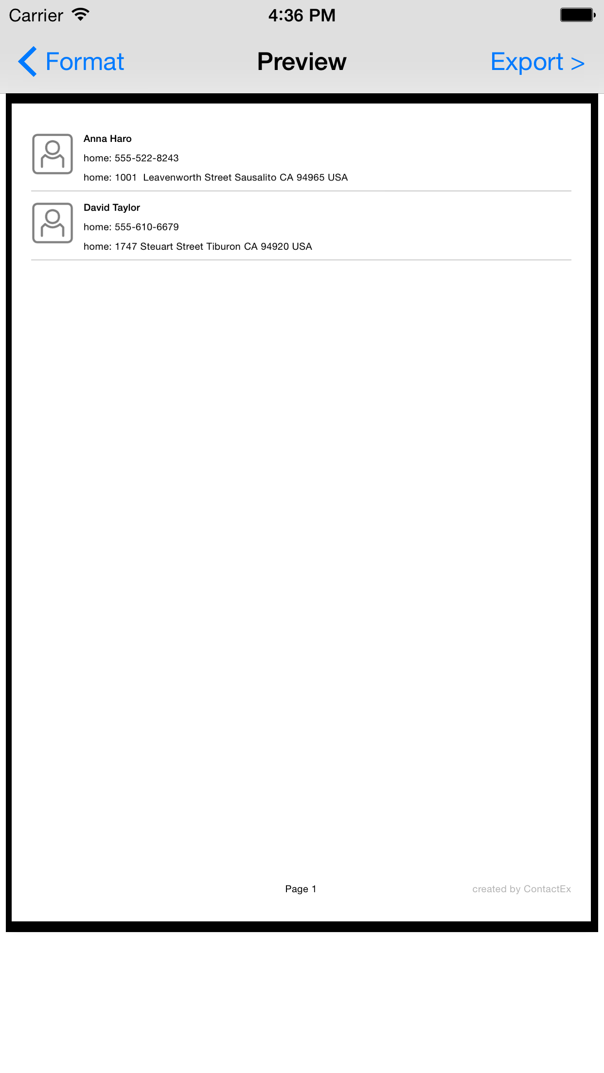 ContactEx screenshot 3