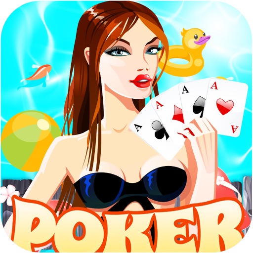 Pool Party Poker - A Fancy Texas Hold'em Casino Cards Game! Icon