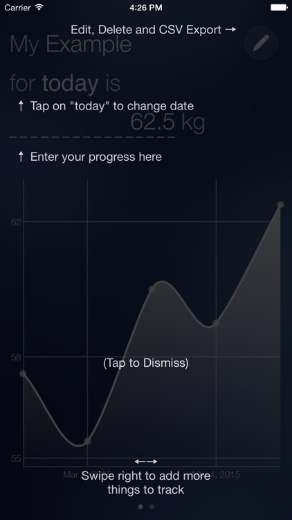 Progress Chart Tracker: track progress on anything in a Chart, e.g. Body Weight, Gym Exercises, Personal Stats