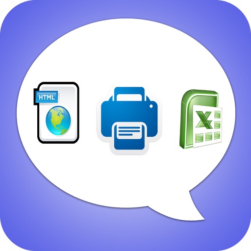 Export Messages - Save Print Backup Recover Text SMS iMessages icon