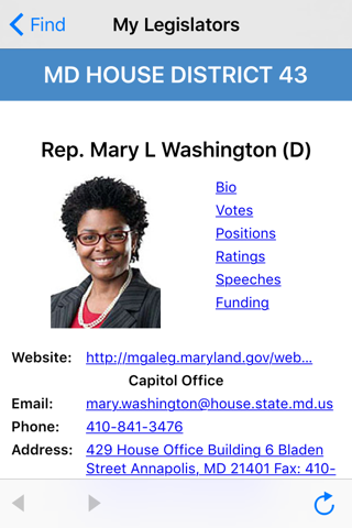 MyLegis : Maryland — Find your Legislators & Legislative Districts screenshot 2