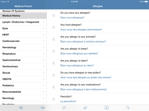 Screenshot #4 pour Medical French: Healthcare Phrasebook