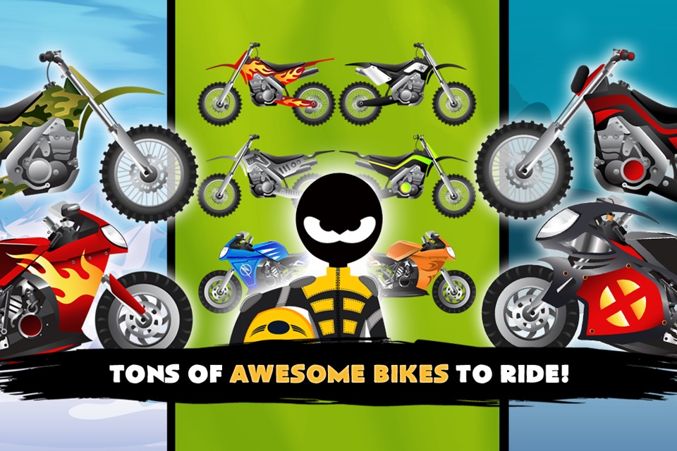 Stickman Bike Hill Race Free Addictive Rider Run screenshot 3