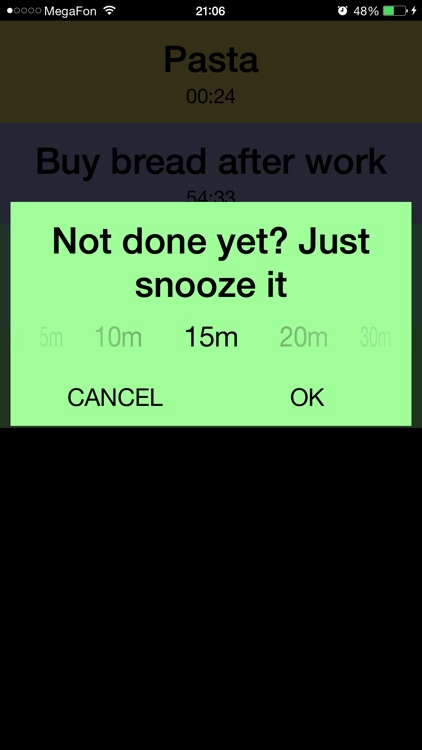Remi - simple & bold reminder for your tasks and to-do lists with timer, alarm, countdown, snooze and nag screenshot-4