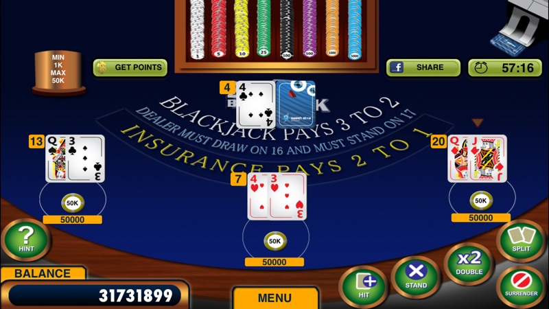 Blackjack 21 + Free Casino-style Blackjack game screenshot 1
