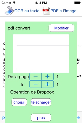 A Agile OCR au texte et pdf scanner ( reconnaissance optique de caractères ) dans Frence | ocr and pdf scanner screenshot 4