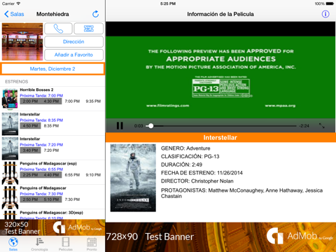 Cine iPad screenshot 2 - Entertainment app