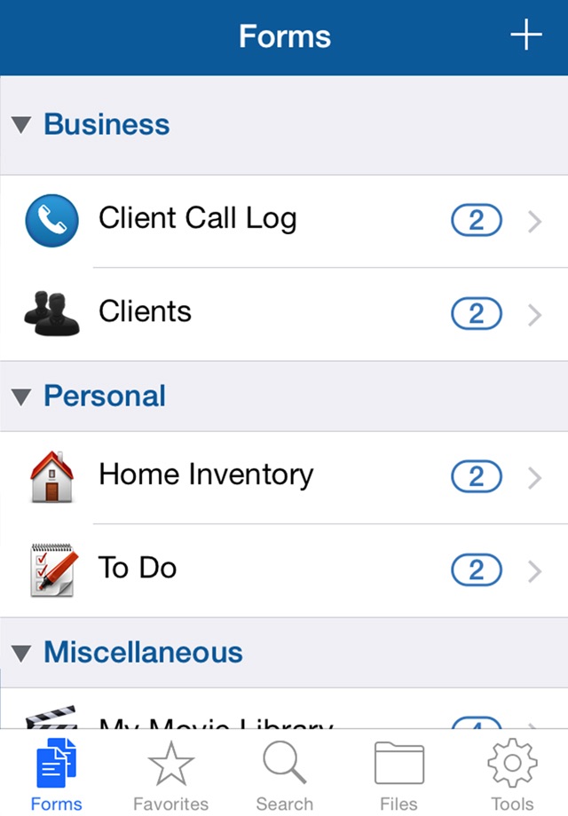Tap Forms Organizer screenshot 2
