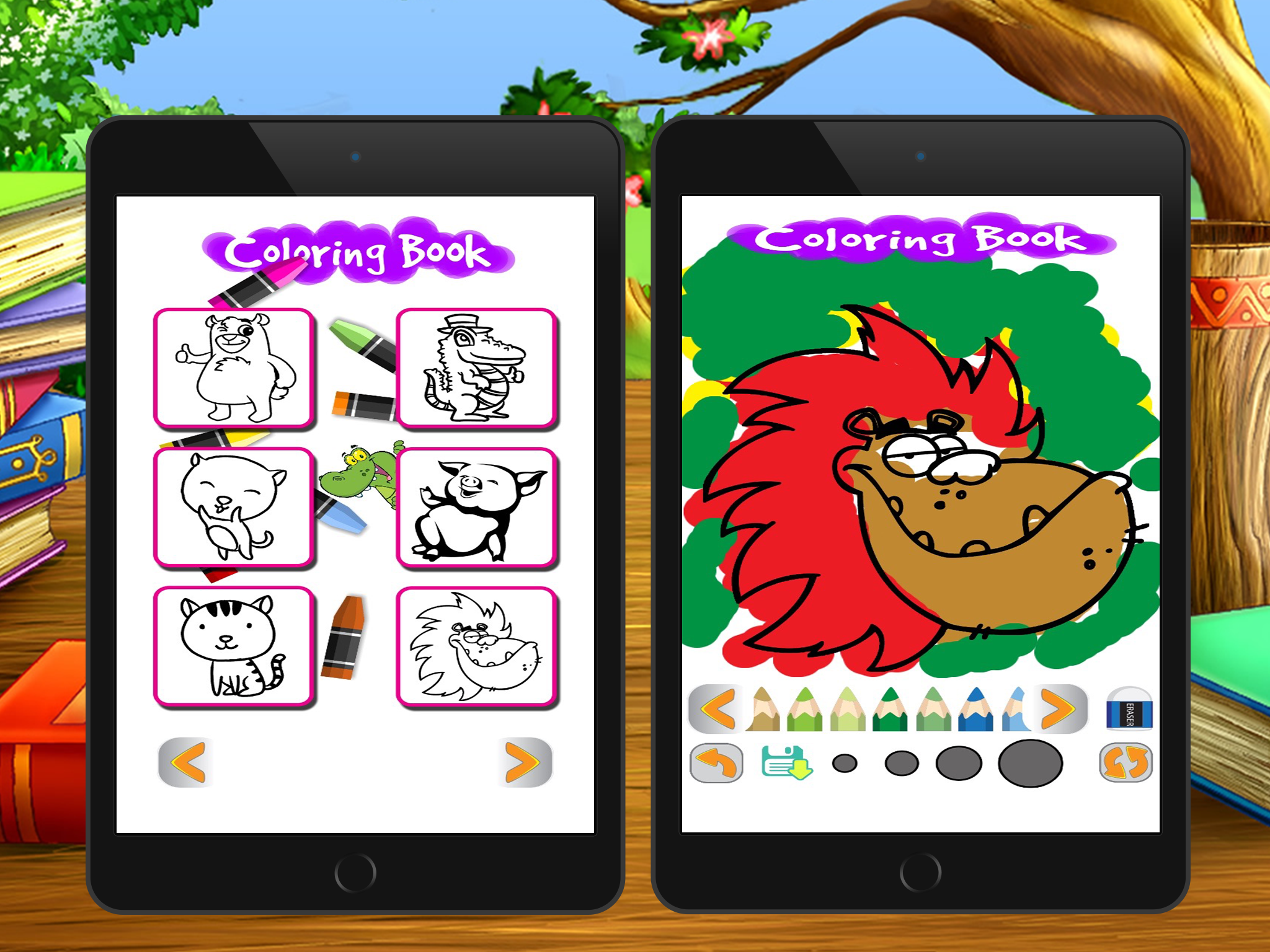 cartoon coloring page art game for kid screenshot 6