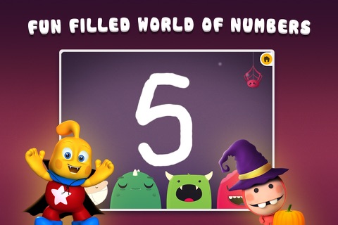 Monster Trace: Creepy Crawly Numbers and Math Symbol Tracing for kids FREE screenshot 3