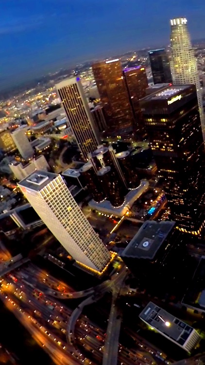 VR Virtual Reality Helicopter Flight Los Angeles by Night screenshot-3