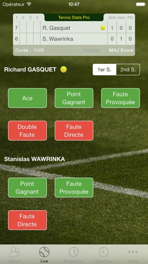 Tennis Stats Pro dans l'App Store