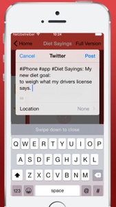 Diet Sayings & Funny Jokes - Feeling Good Instead Of Losing Weight screenshot #3 for iPhone