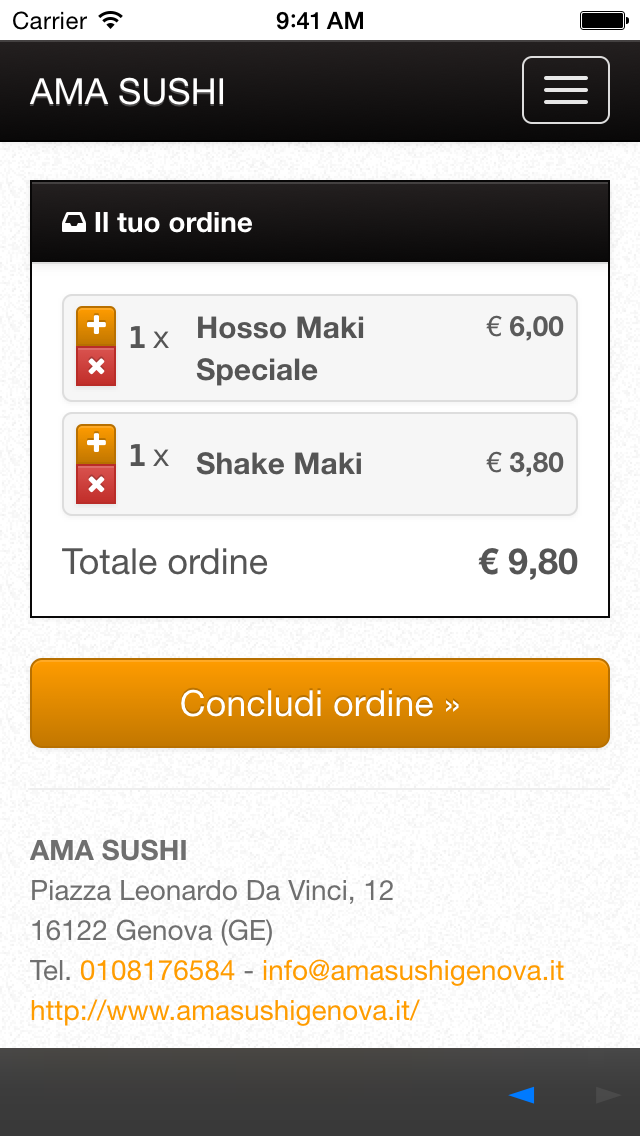 How to cancel & delete Ama Sushi Genova - Ordina online from iphone & ipad 4