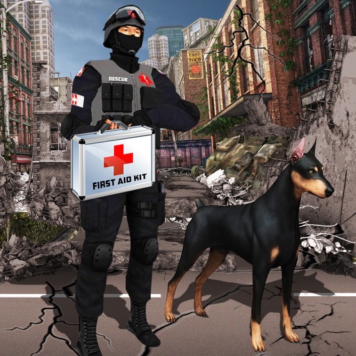 Earthquake Relief & Rescue Simulator : Play the rescue sniffer dog to Help earthquake victims. icon