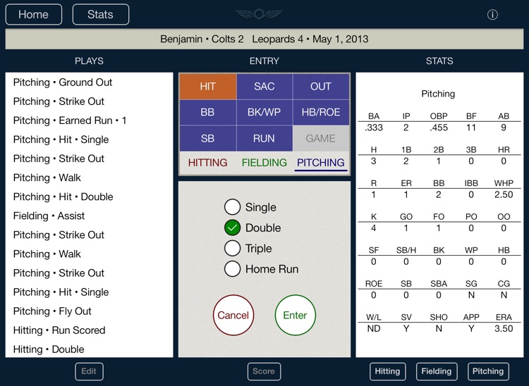 Stat Tap Baseball HD