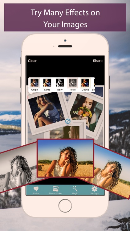 Photo Stickers Maker - Make sticker from photo, pictures and photo shape collage frames free
