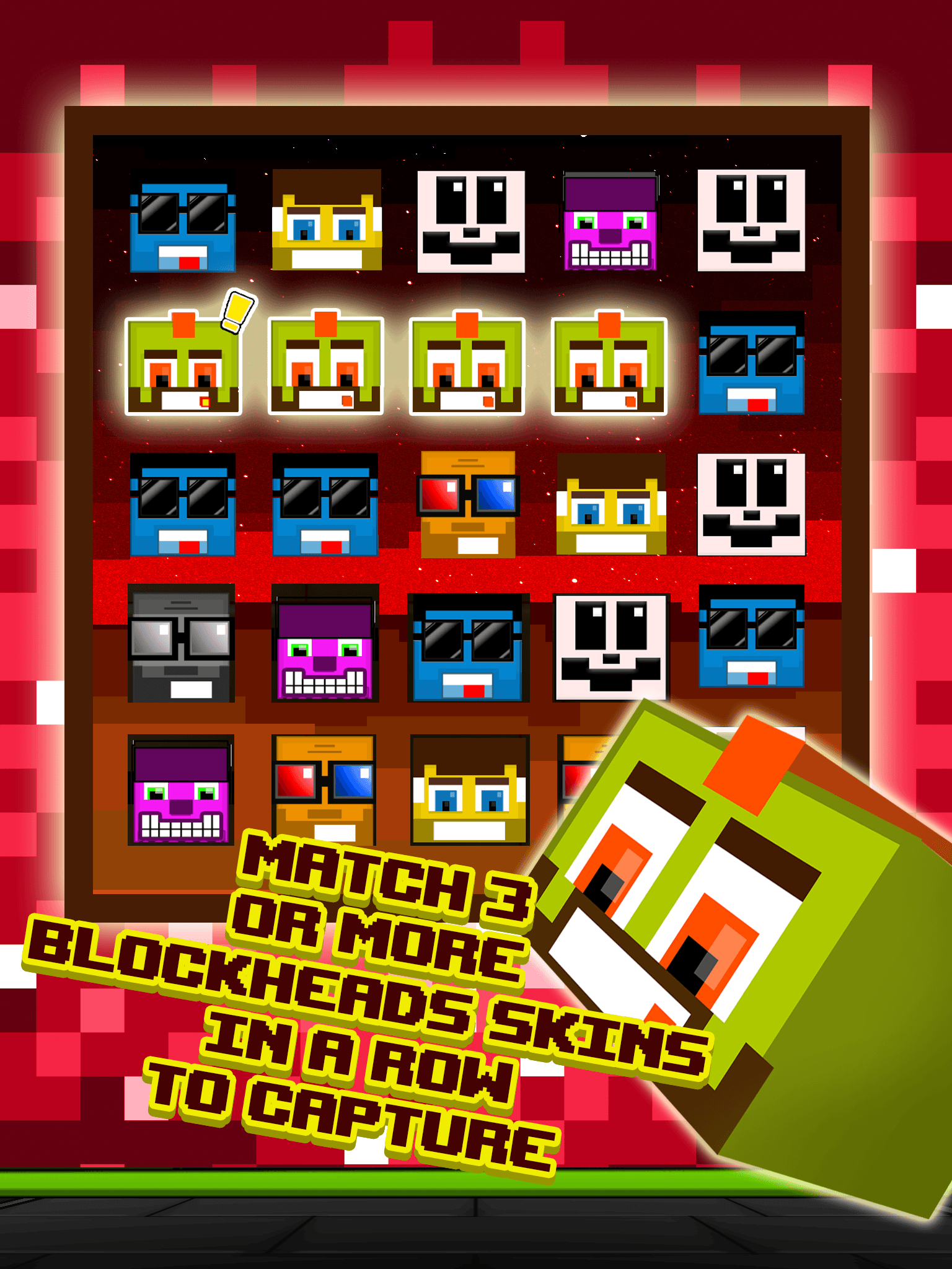 Action Craft Mini Blockheads Match 3 Skins Survival Game screenshot 7
