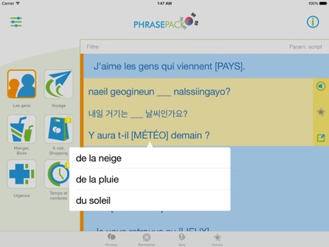 Screenshot #4 pour Guide de conversation de coréen – Voyagez aisément en Corée