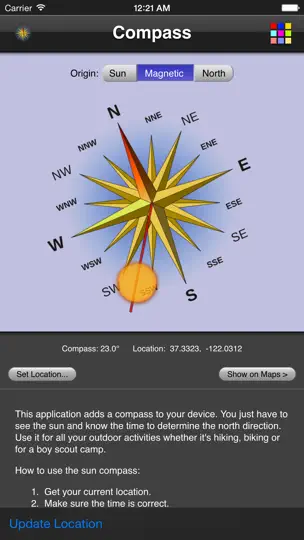 Capture d'écran de Compass sur iPhone 1