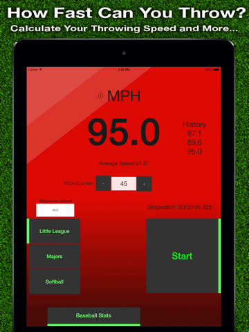 Screenshot #4 pour Baseball Pitch Speed - Radar Gun
