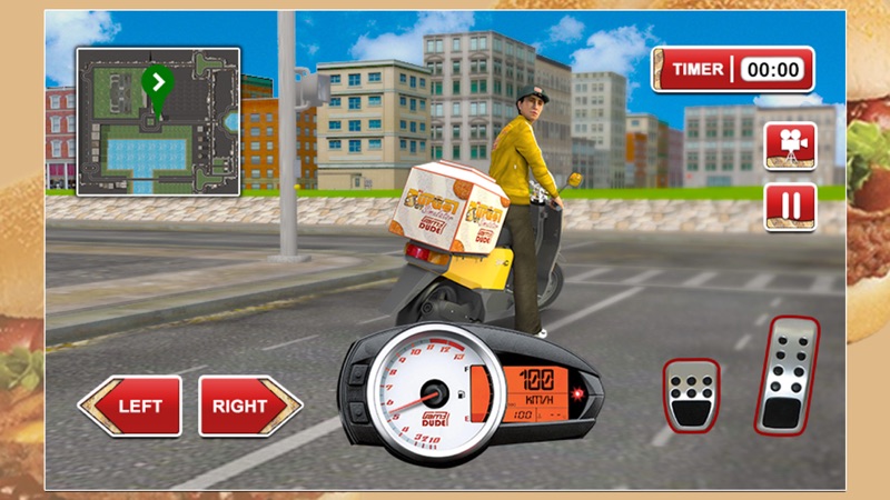 3D Burger Boy Simulator - Crazy motor bike rider and delivery bikers riding simulation adventure game screenshot 3