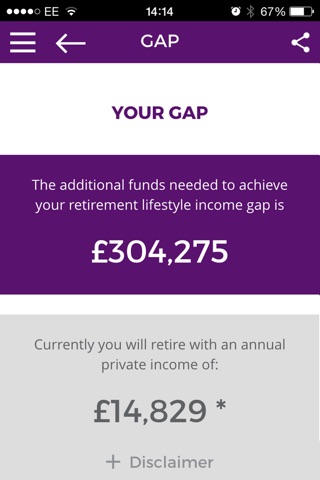 Alan Steel Asset Management Pension Gap screenshot 2