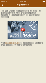 Yoga tools from Sadhguru screenshot