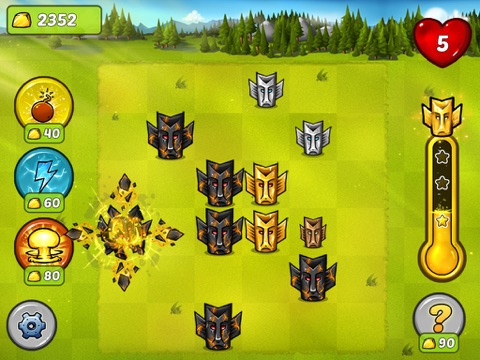 Screenshot #5 pour Tiny Totem Tap- Aztec, Mayan gold chain reaction puzzle game hd