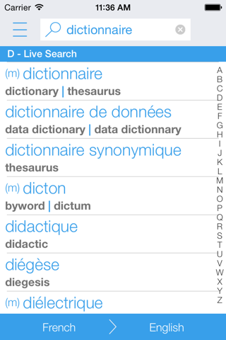 Free French English Dictionary and Translator (Le Dictionnaire Français - Anglais) screenshot 2