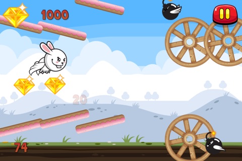 Aaah! It’s Flappy the Crazy Rabbit Vs Angry Clumsy Bombs! Christmas HD Free Edition screenshot 3
