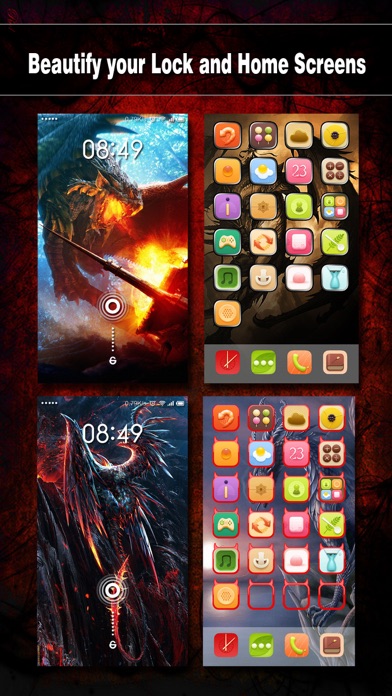 Dragon Wallpapers, Backgrounds & Themes - Home Screen Maker with Cool HD Dragon Pics for iOS 8 & iPhone 6のおすすめ画像2