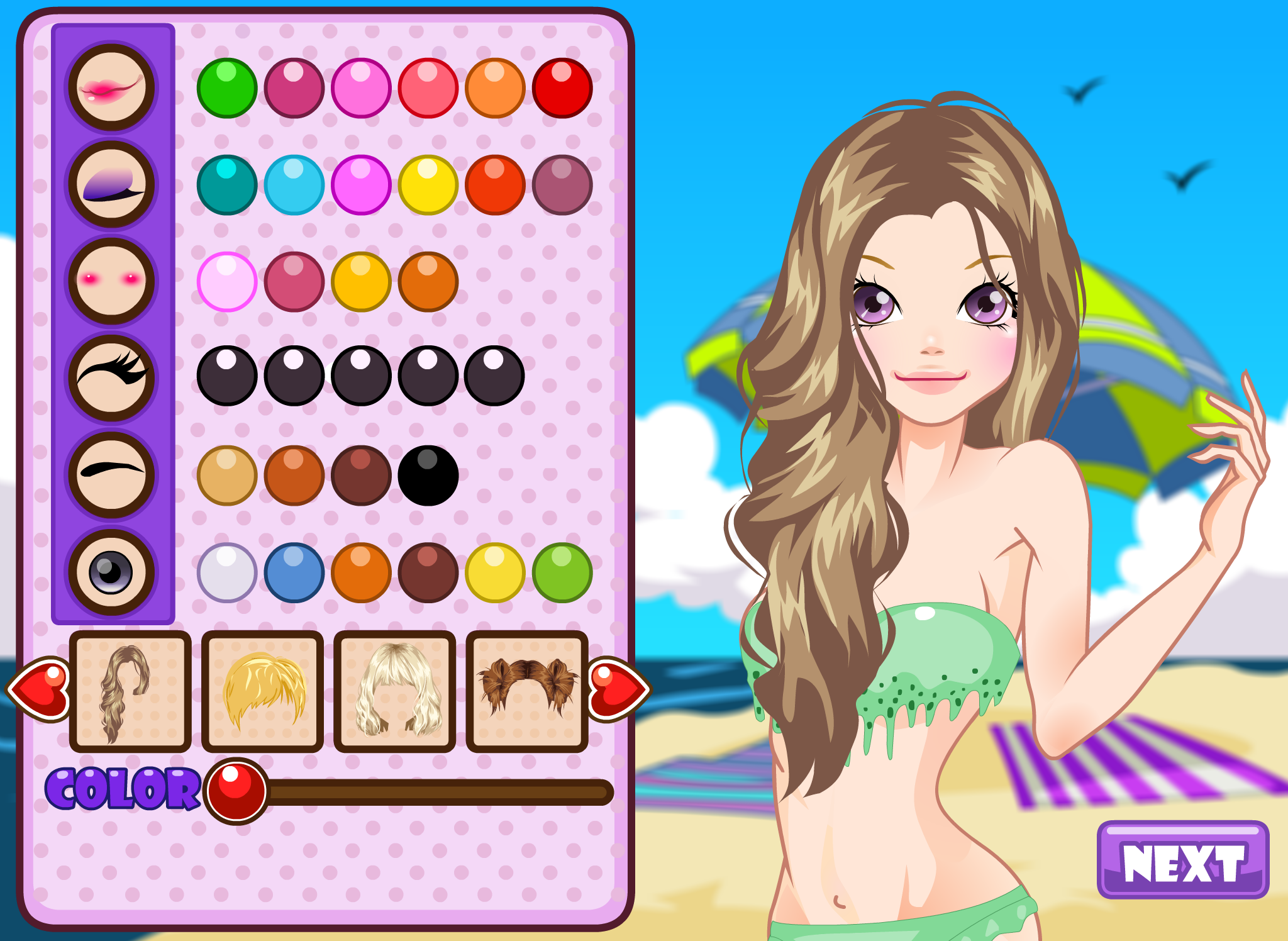 Tropical Fashion Models 2 - Dress up and make up game for kids who love fashion screenshot 8
