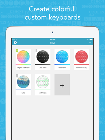 Screenshot #4 pour Kiwi - Colorful, Custom Keyboard Designer with Emoji for iOS 8