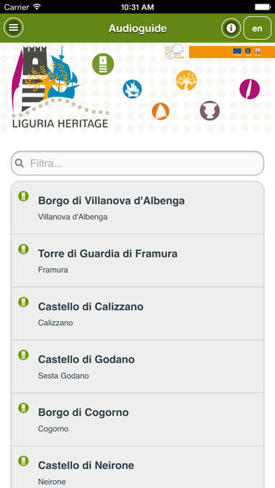 Screenshot #2 pour Liguria Heritage Audioguide