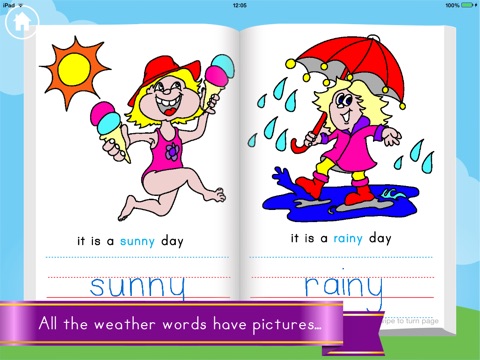 My Weather Book Free - Letter Shape Tracing Activity App screenshot 4