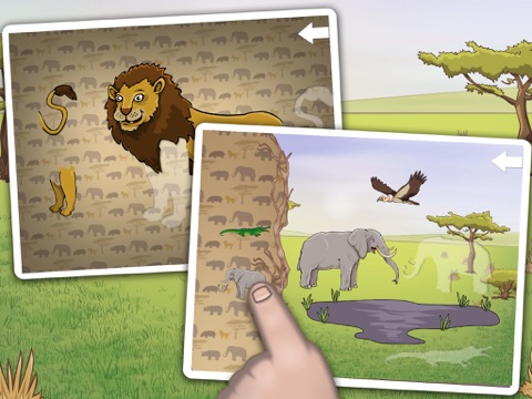 Screenshot #4 pour Les animaux sauvages dans la forêt, la jungle et la savane - puzzles gratuits pour les enfants