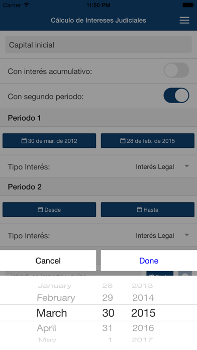 Screenshot #3 pour Cálculo de Intereses Judiciales
