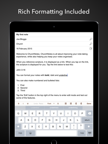 Screenshot #6 pour ChurchNotes - Write Notes From Church Sermons and Bible Studies or Podcasts