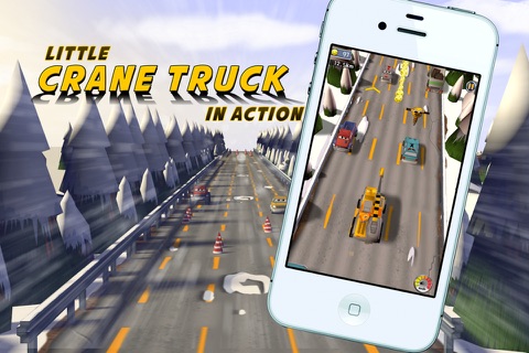 A Little Crane Truck in Action Free: 3D Fun Cartoonish Driving Adventure for Kids with Cute Graphics screenshot 3