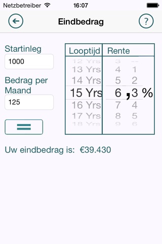 Spaar Calculator - De complete tool voor al uw rendement berekeningen screenshot 2