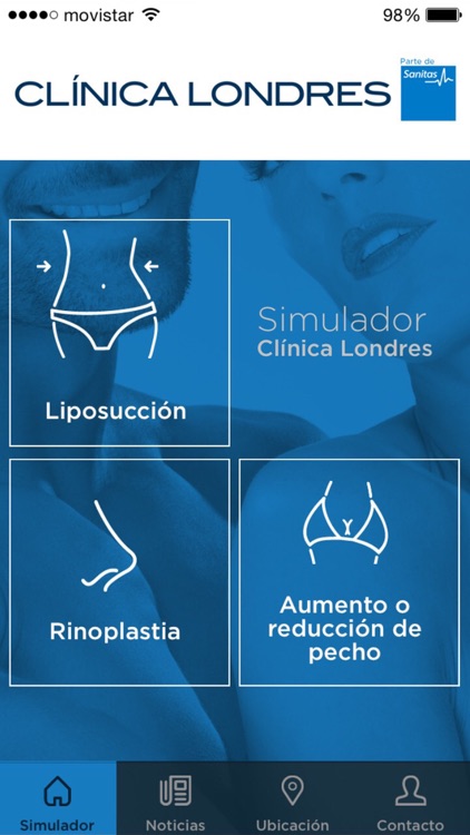 Simulador Clínica Londres. Salud, Belleza y cuidados estéticos.