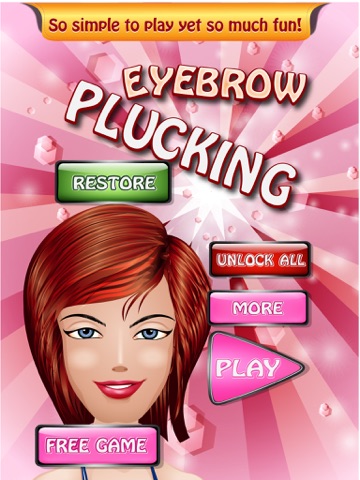 Hairy Eyebrow Plucking Salon Game - Beautiful brows for trendy princess pou girls FREE iPad screenshot